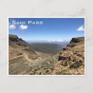 sani pass drive postcard