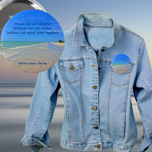 Sanibel Island Beach Florida Pre Hurricane Ian  4 Inch Round Button (Creator Uploaded)