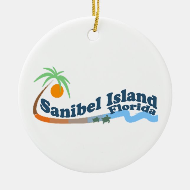 Sanibel Island. Ceramic Ornament (Front)