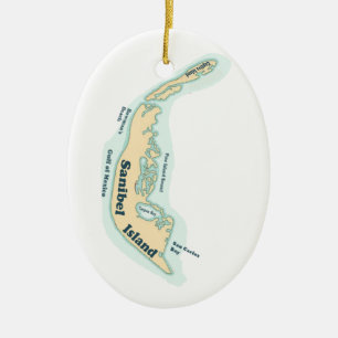 Sanibel Island. Ceramic Ornament