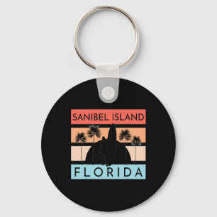 Sanibel Island Florida Beach Surfing Summer Vacati Keychain
