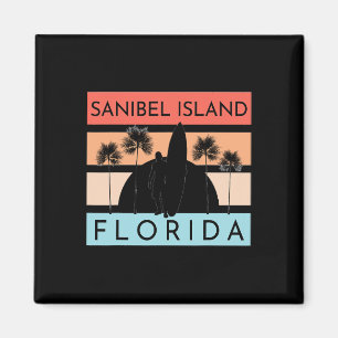 Sanibel Island Florida Beach Surfing Summer Vacati Magnet
