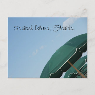 Sanibel Island, Florida corner umbrellas Postcard