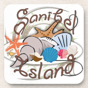 Sanibel Island Florida seashell design Coaster