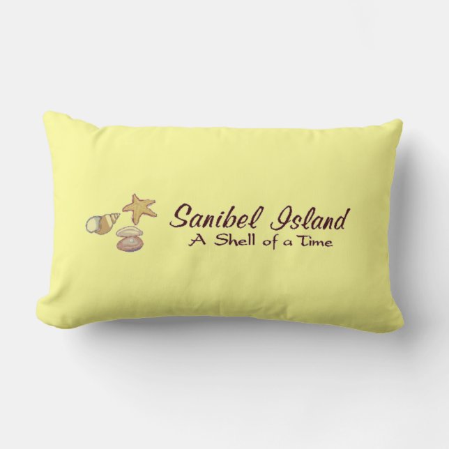 Sanibel Island, Florida Shells Lumbar Pillow (Front)