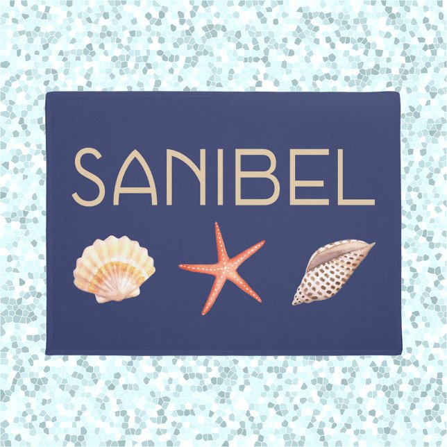 Sanibel Island Florida with shells Doormat (Creator Uploaded)