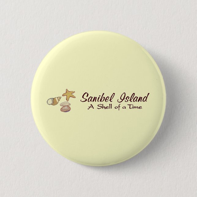 Sanibel Island Shells 2 Inch Round Button (Front)