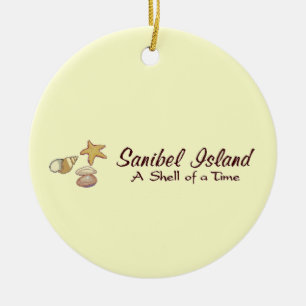 Sanibel Island Shells Ceramic Ornament
