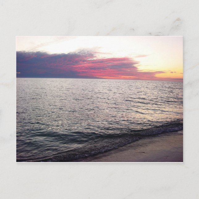 Sanibel Island Sunset Florida Beach Postcard (Front)