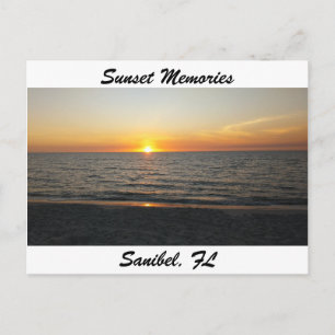 sanibel island sunset postcard