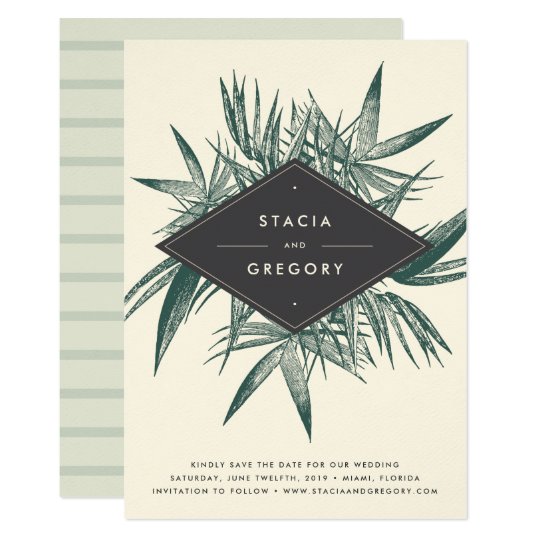 Sanibel | Vintage Tropical Save the Date Card