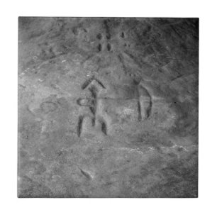 Sanilac Petroglyphs Michigan The Hunter Tile