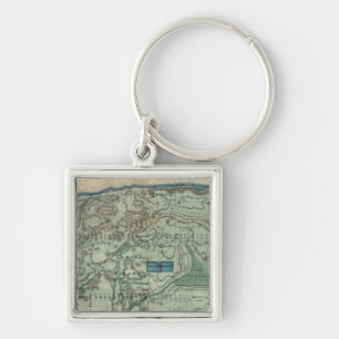 Sanitary and Topographical Map of New York City Keychain