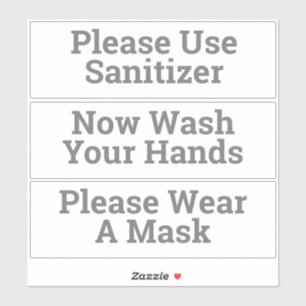 Sanitary Hygiene Stickers