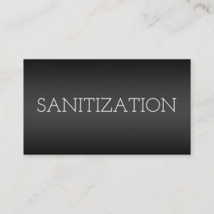 Sanitization Disinfectant Black Business Card