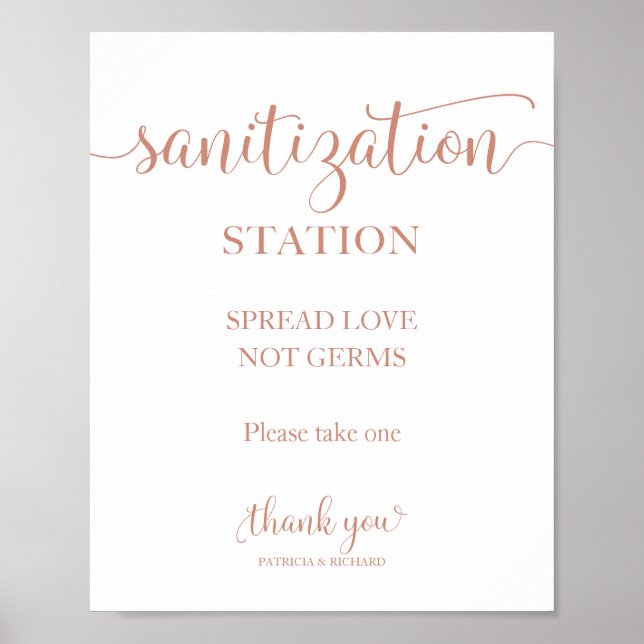  Sanitization Station Spread Love Not Germs Sign (Front)