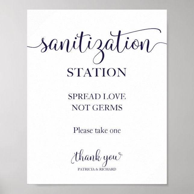  Sanitization Station Spread Love Not Germs Sign (Front)