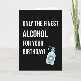 Sanitizer à la main alcool amusant carte d'anniver