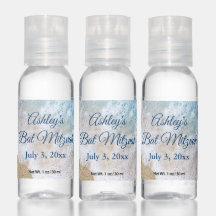 Sanitizer à main Bat mitzvah Blue Beach Waves