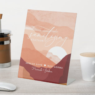 Sanitizing Station Sign Terra Cotta Desert