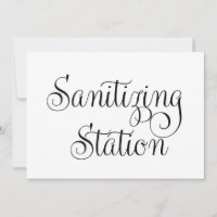 sanitizing station Wedding Sign