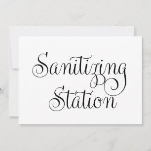 sanitizing station Wedding Sign Invitation