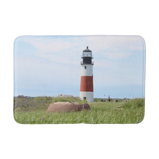 Sankaty Head Lighthouse, Nantucket MA Bath Mat (Front)