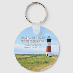 Sankaty Head Lighthouse, Nantucket MA Keychain