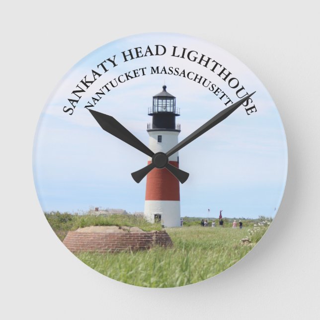 Sankaty Head Lighthouse, Nantucket MA Wall Clock (Front)