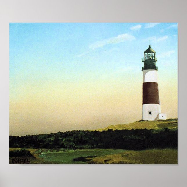 Sankaty Head Nantucket Lighthouse Art Print (Front)