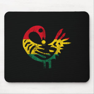 Sankofa African Bird Ghanese Flag Pride Juneteenth Mouse Pad