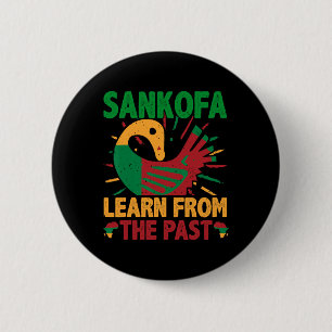 Sankofa Symbol And Adinkra Ghana For Black History 2 Inch Round Button