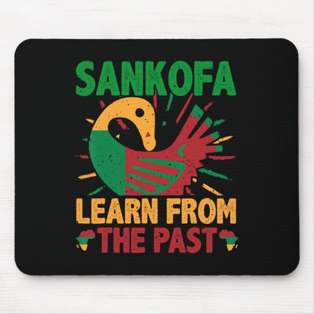 Sankofa Symbol And Adinkra Ghana For Black History Mouse Pad (Front)