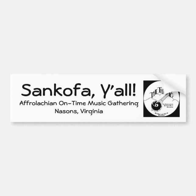 Sankofa, Y'all Bumper sticker (Front)
