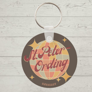 Sankt St Peter-Ording retro vintage Diskokugel Keychain