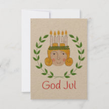 Sankta Lucia Greeting Card (Flat Card)