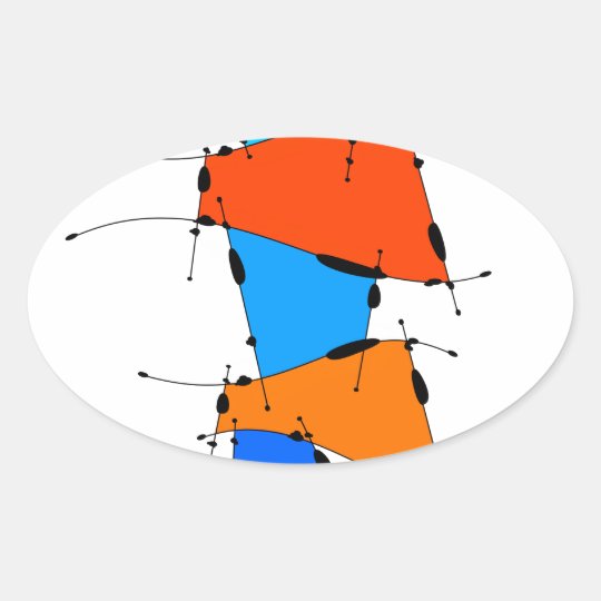 Sanomessia - melting cubes oval sticker