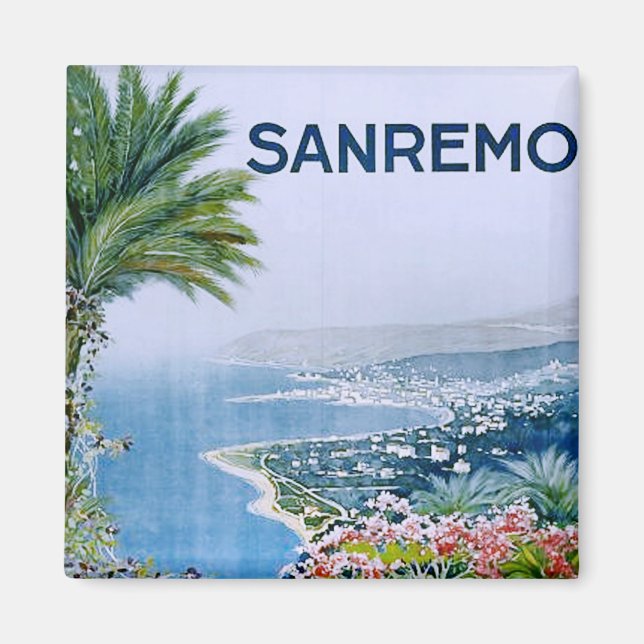 Sanremo, Italie Magnet Carré (Devant)