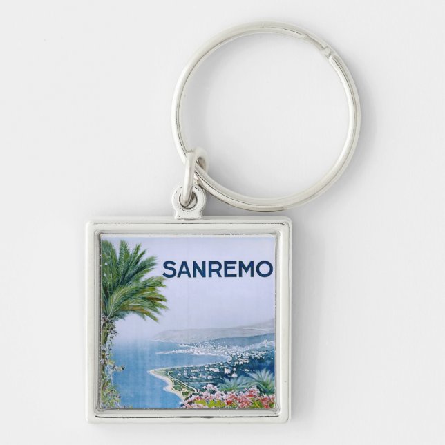 Sanremo, Italy Premium Square Keychain (Front)