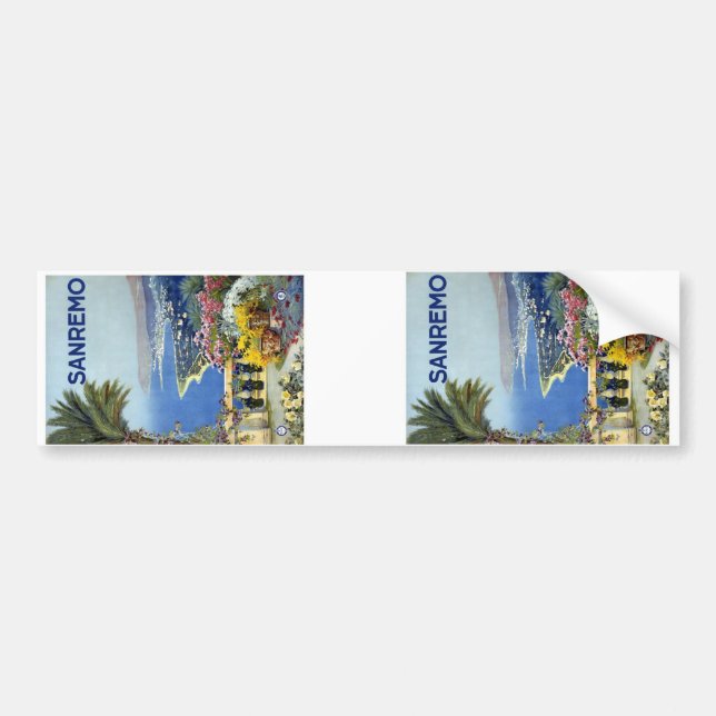 Sanremo Italy Vintage Bumper Sticker (Front)