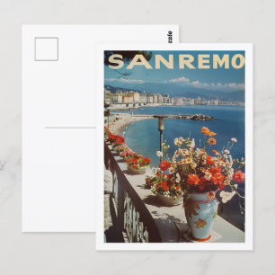 Sanremo Italy Vintage Famous Travel Place Postcard