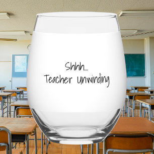 Sans Pied “Chut…Le professeur se détend” Verre à vin personn