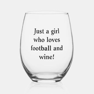 Sans Pied Juste une fille qui aime le verre à vin de footbal