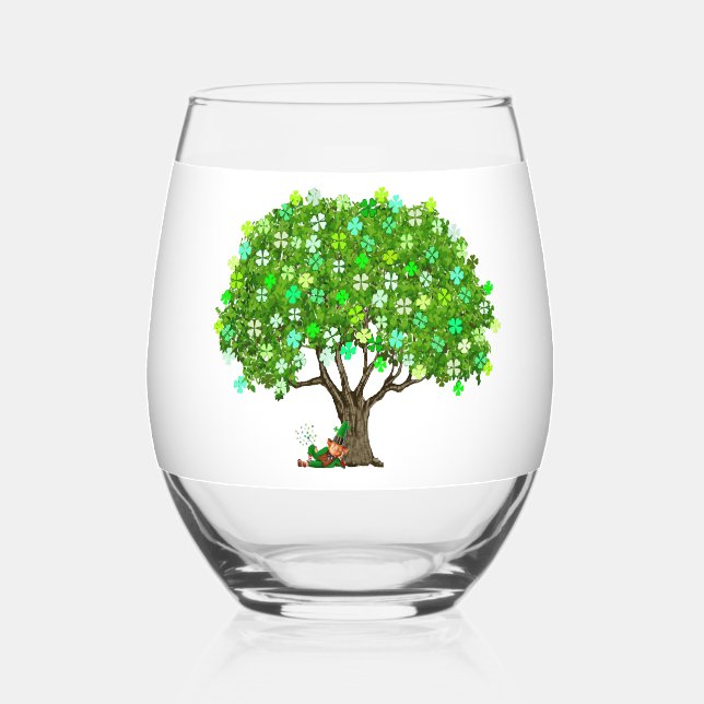Sans Pied Verre à vin Leprechaun (Recto)
