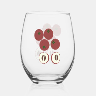 Sans Pied Verre à vin Pomme Velours