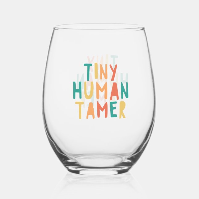 Sans Pied Verre à vin Tameur d'humains minuscules Cadeau drô (Recto)