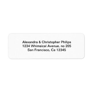 Sans Serif Simple Return Address DYI