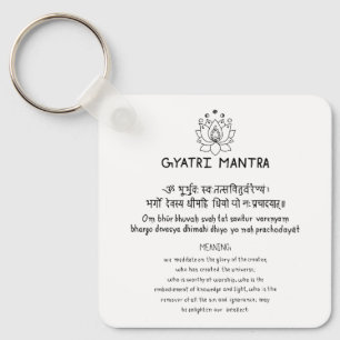 Sanskrit Gyatri Mantra Keychain
