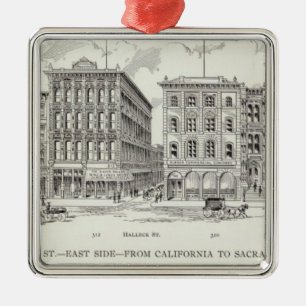 Sansome East side California and Sacramento Metal Ornament