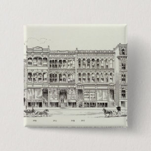Sansome West side Pine and California 2 Inch Square Button
